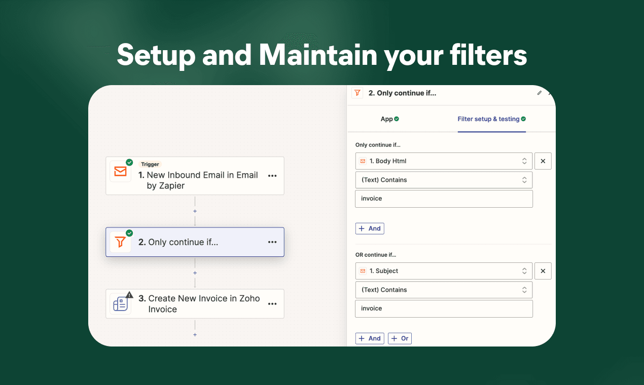 Zapier Email to Zoho