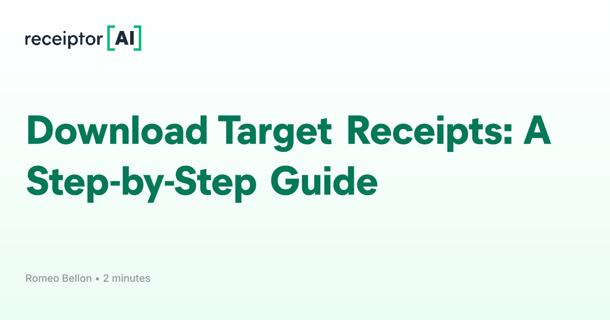 Download Target Receipts A StepbyStep Guide Guides Receiptor AI