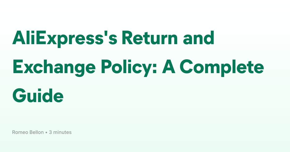 AliExpress's Return and Exchange Policy: A Complete Guide | Guides ...